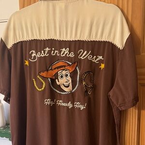 Sheriff Woody Embroidered Shirt - Brown and Cream